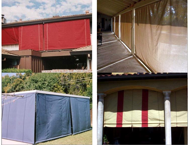 Drapes Roll Down Drop Curtains Js Canvas Awnings Of Sacramento