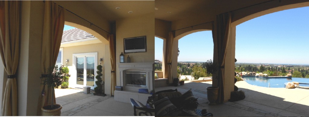 Residential Outdoor Drapes El Dorado Hill, Ca