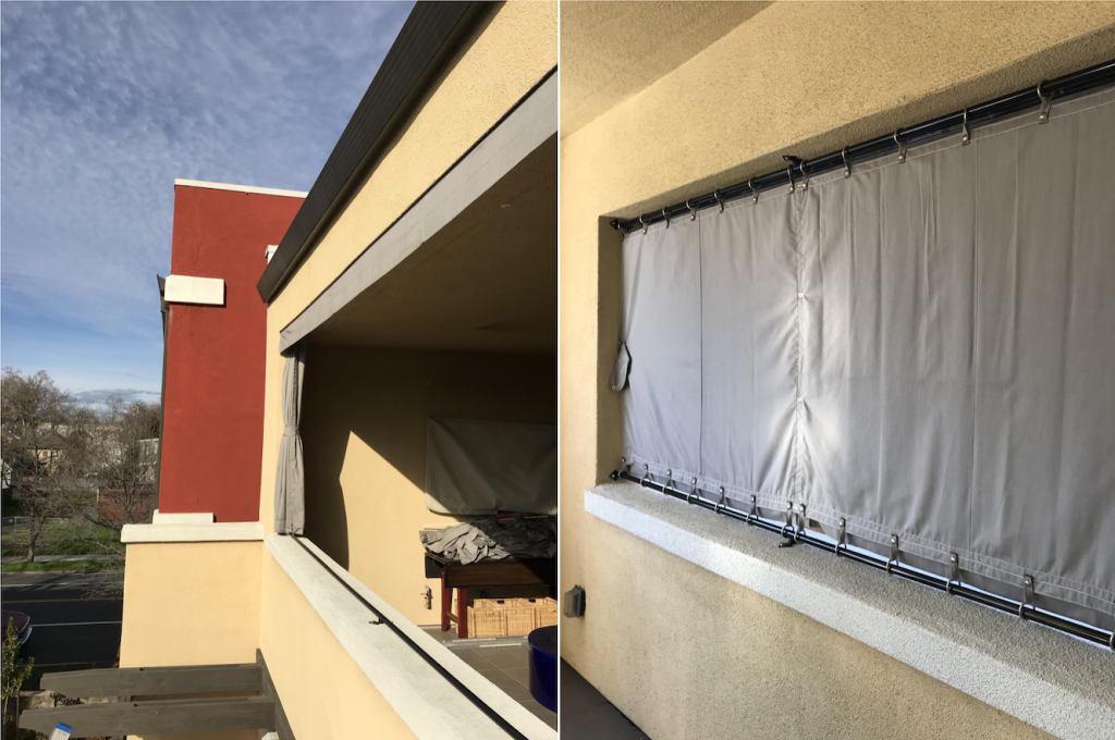 Sunbrella Drapes with Top & Bottom Rod Sunbrella Drapes with Top & Bottom Rod