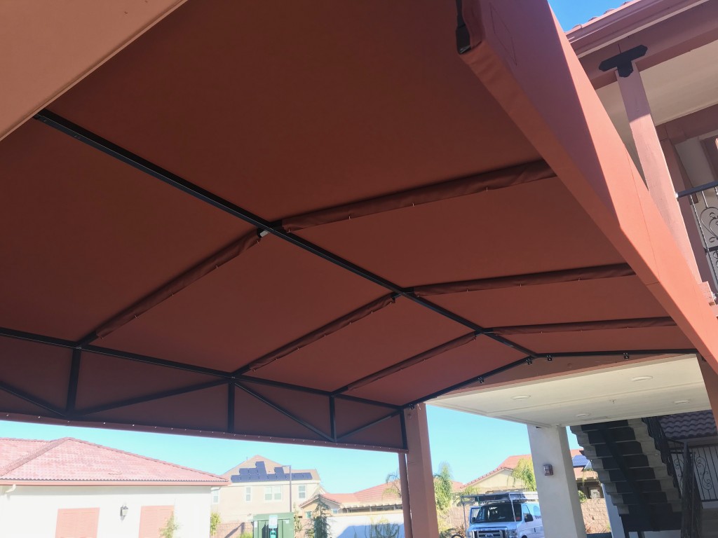 WalkwayCanopy using Firesist fabric WalkwayCanopy using Firesist fabric