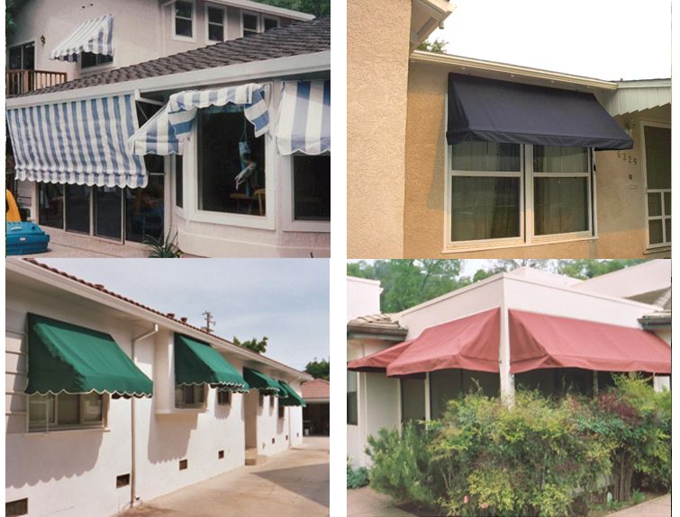 Sunbrella Rope Pull UP Retractable Window Awnings