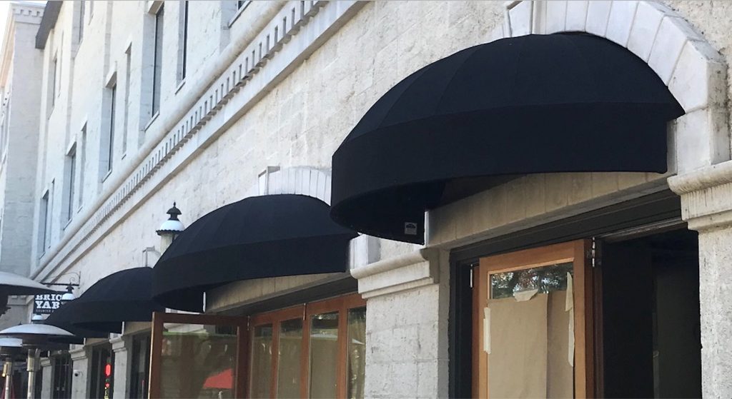 Elongated domed awnings 
