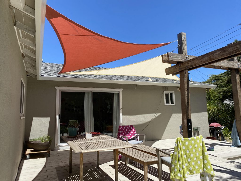 Residential Shade Sails using Solamesh Fabric 
