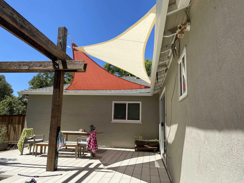 Residential Shade Sails using Solamesh Fabric 