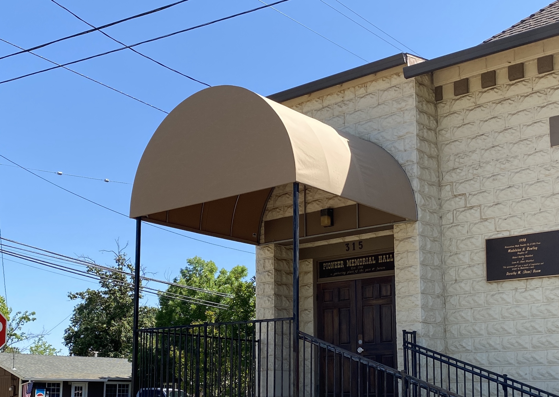 Entrance Walkway Fabric Canopies JS Canvas Awnings of Sacramento, CA